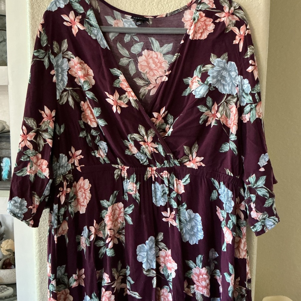Torrid Floral Blouse. Babydoll 2X